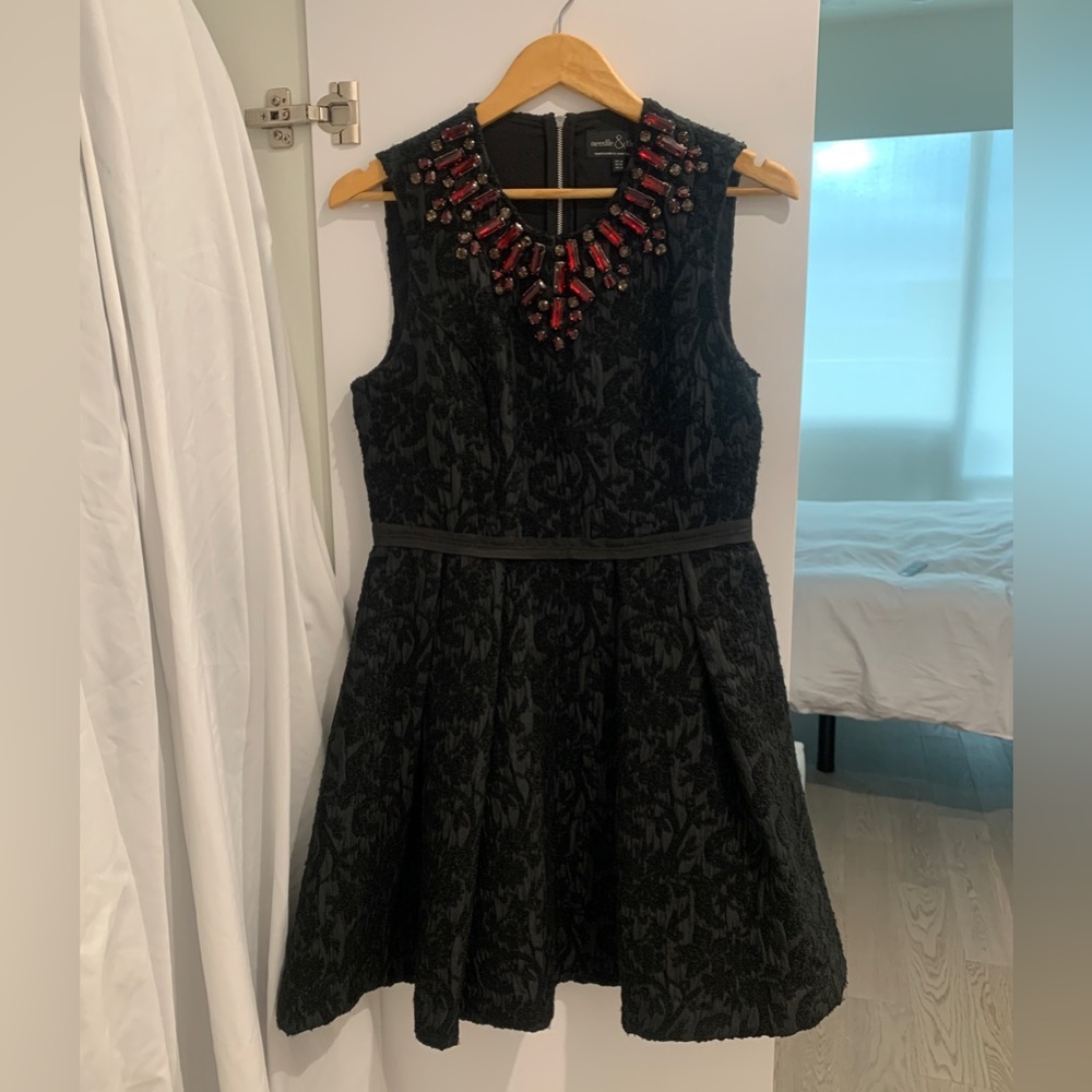 needle and thread embellished mini dress